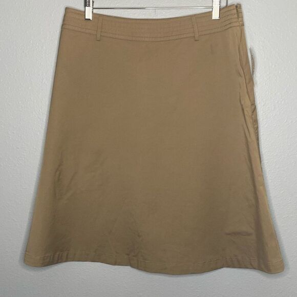 NWT New Pendleton Tan Taupe Stretch Skirt Size 12 - Picture 1 of 10